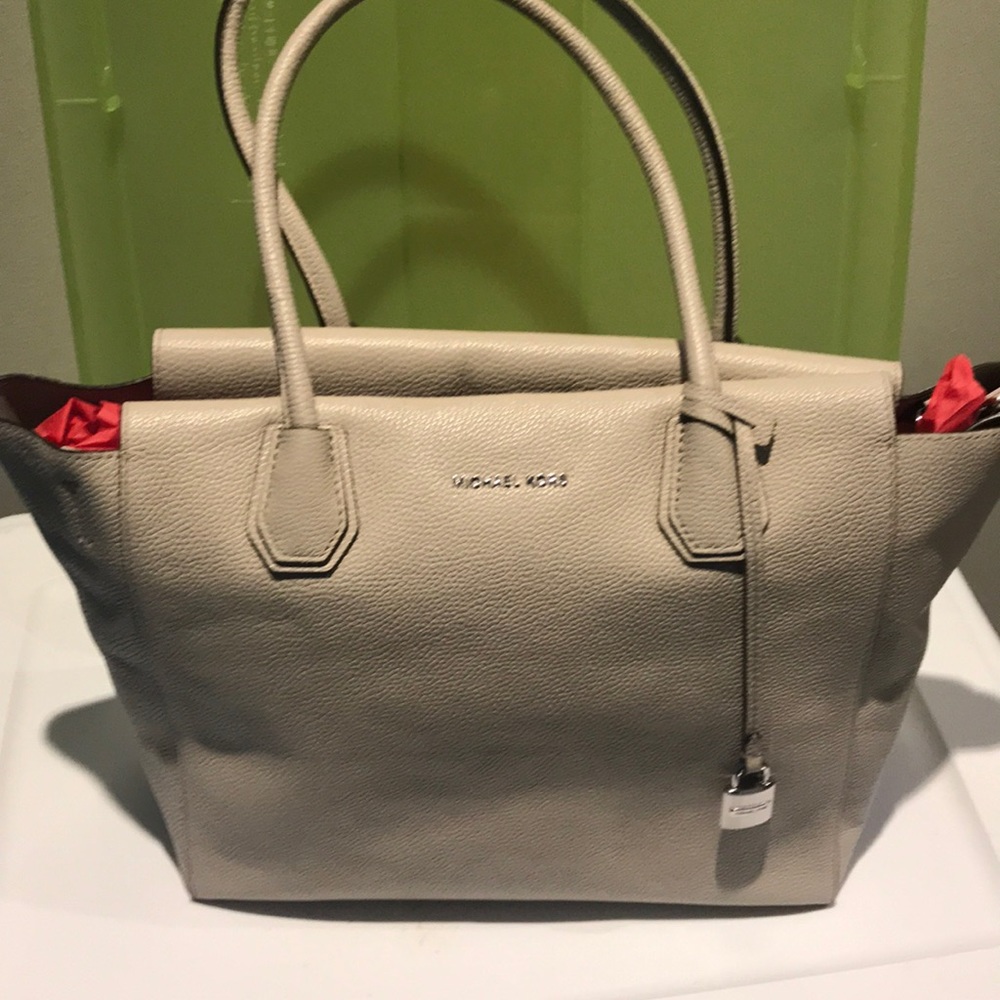 Michael Kors soft gray tote
